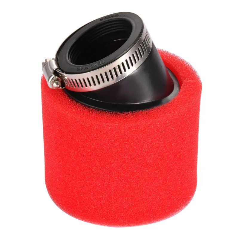 45mm Angled Foam Air Filter Red for Motorcycle ATV Dirt Bike
