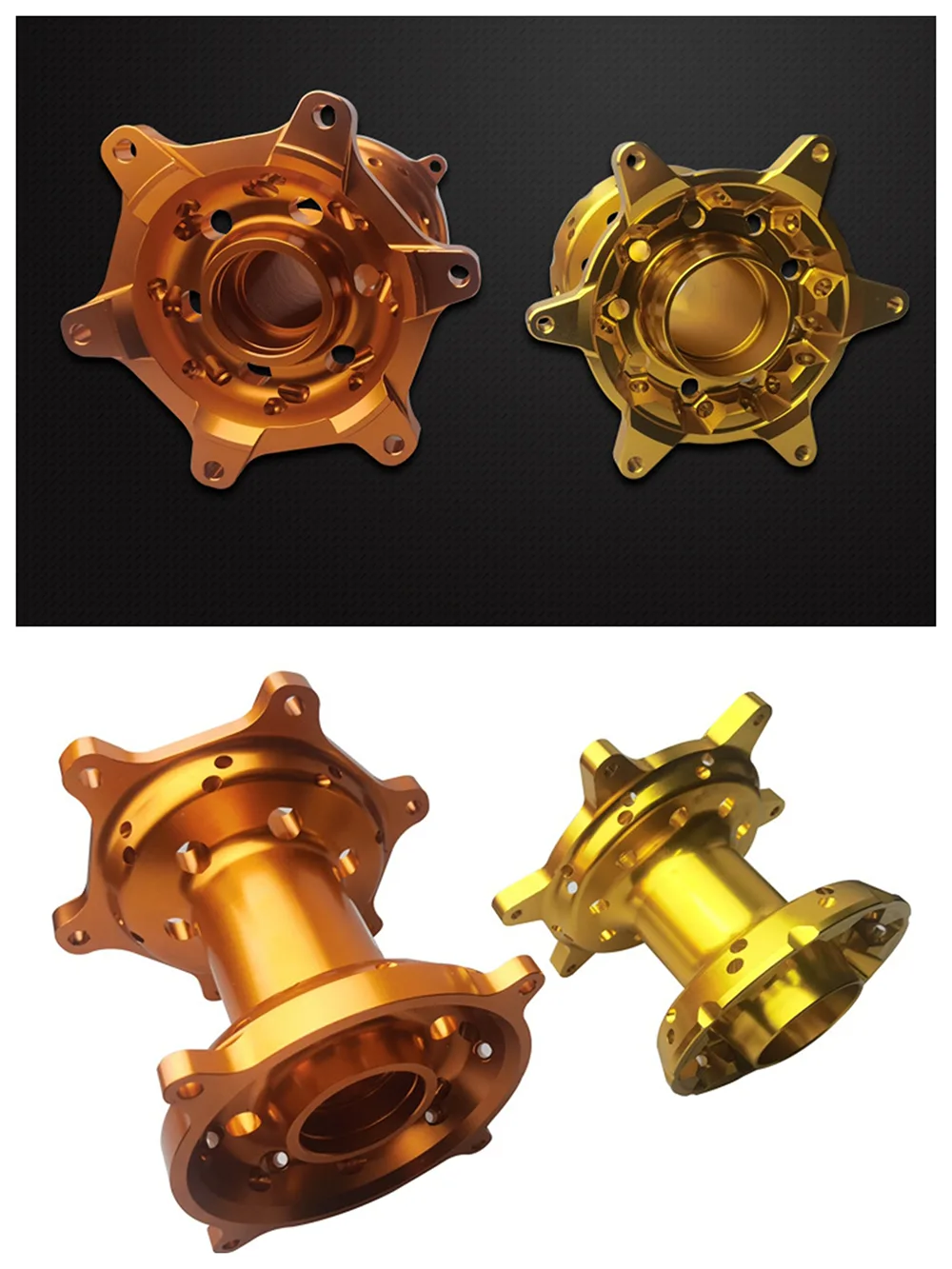 CNC Aluminum Front & Rear Wheel Hub Set for Honda CRF250R CRF450R